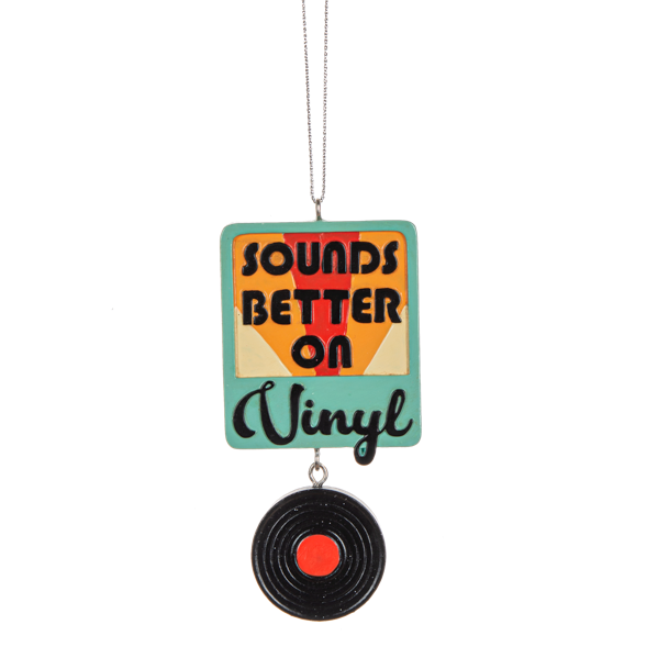 "Sounds Better On Vinyl" Retro Record Ornament