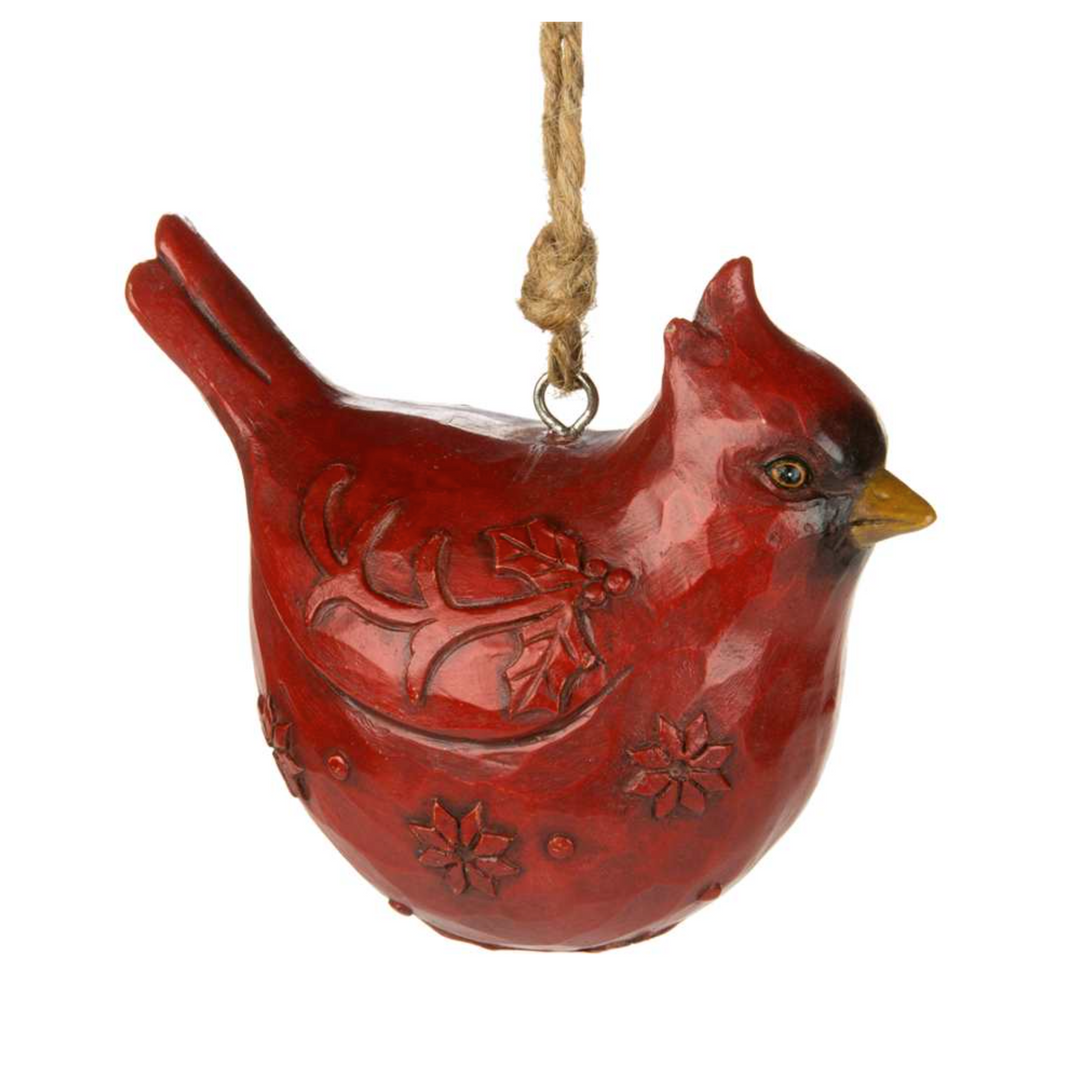 Folk Art Cardinal Ornament