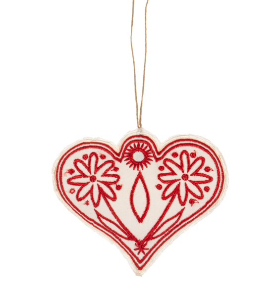 Embroidered Folk Ornament