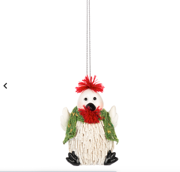 Fuzzy Barnyard Friends with Scarves Ornaments