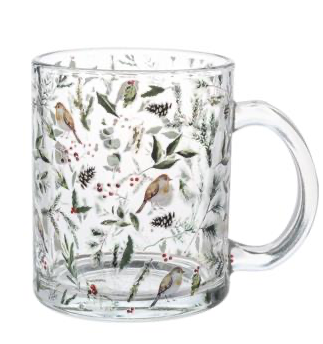 Woodland Clear Glass Mug