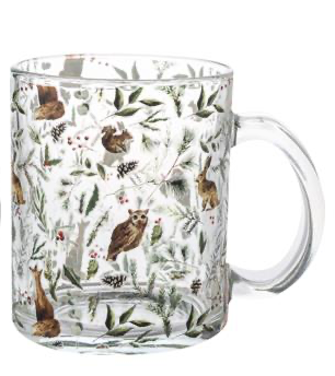 Woodland Clear Glass Mug