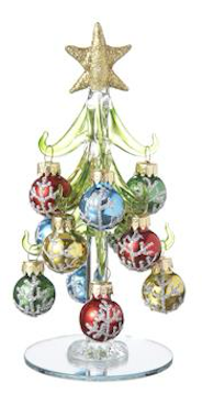 Vintage Style Christmas Trees with Baubles