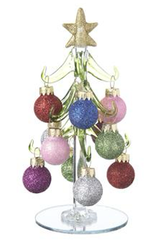 Vintage Style Christmas Trees with Baubles