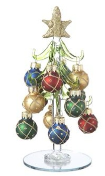 Vintage Style Christmas Trees with Baubles