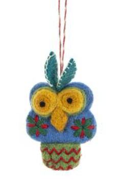 Whimsical Felted Animal Ornament