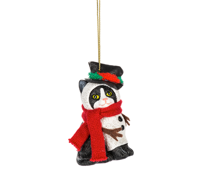 Holiday Party Cat Ornament