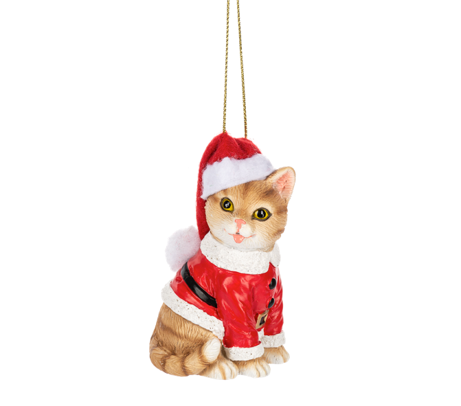 Holiday Party Cat Ornament