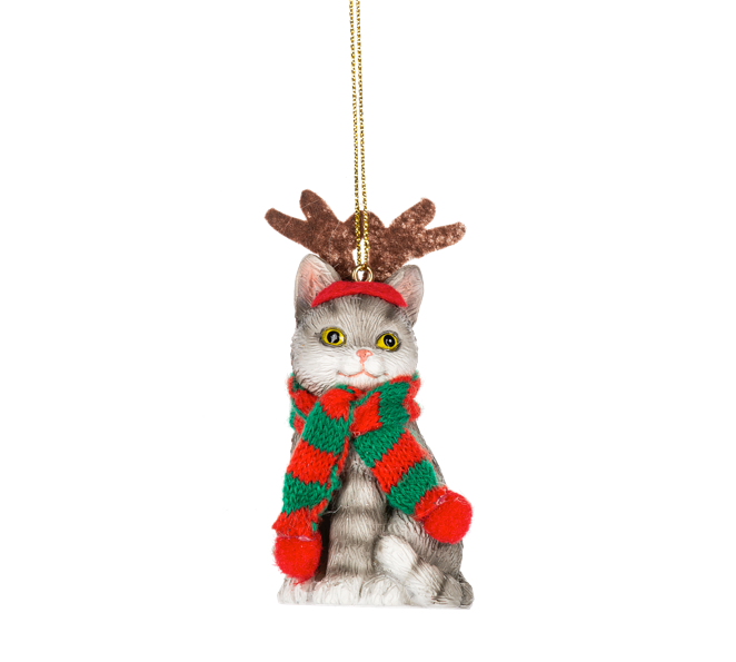 Holiday Party Cat Ornament