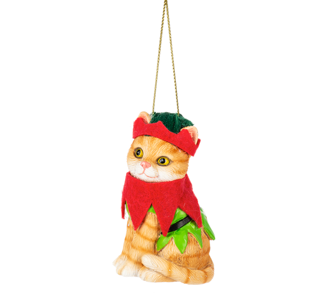 Holiday Party Cat Ornament