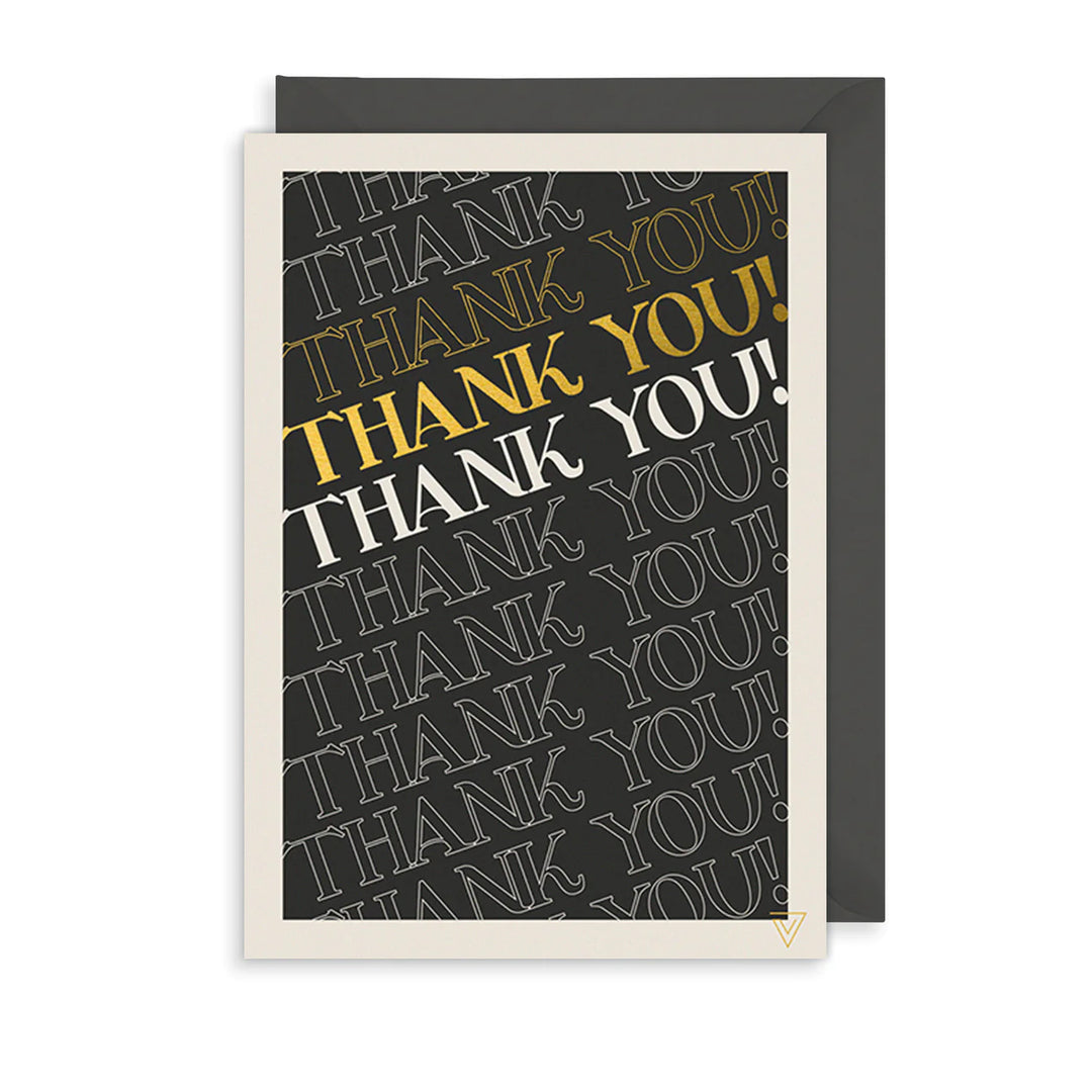 Thank You Bold Metallic Greeting Card