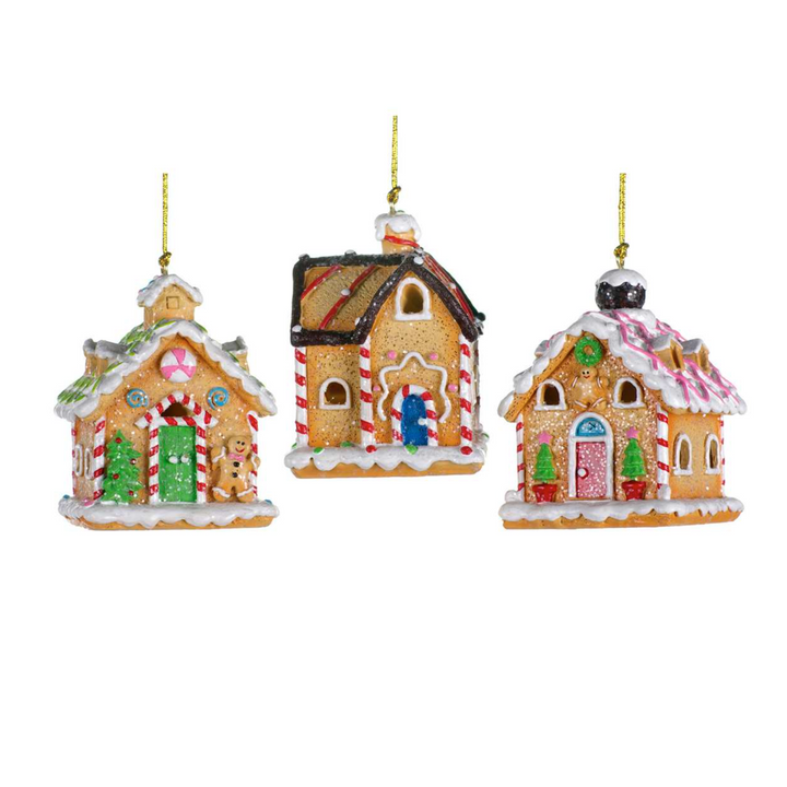 LED Gingerbread House Ornament | Pink Door