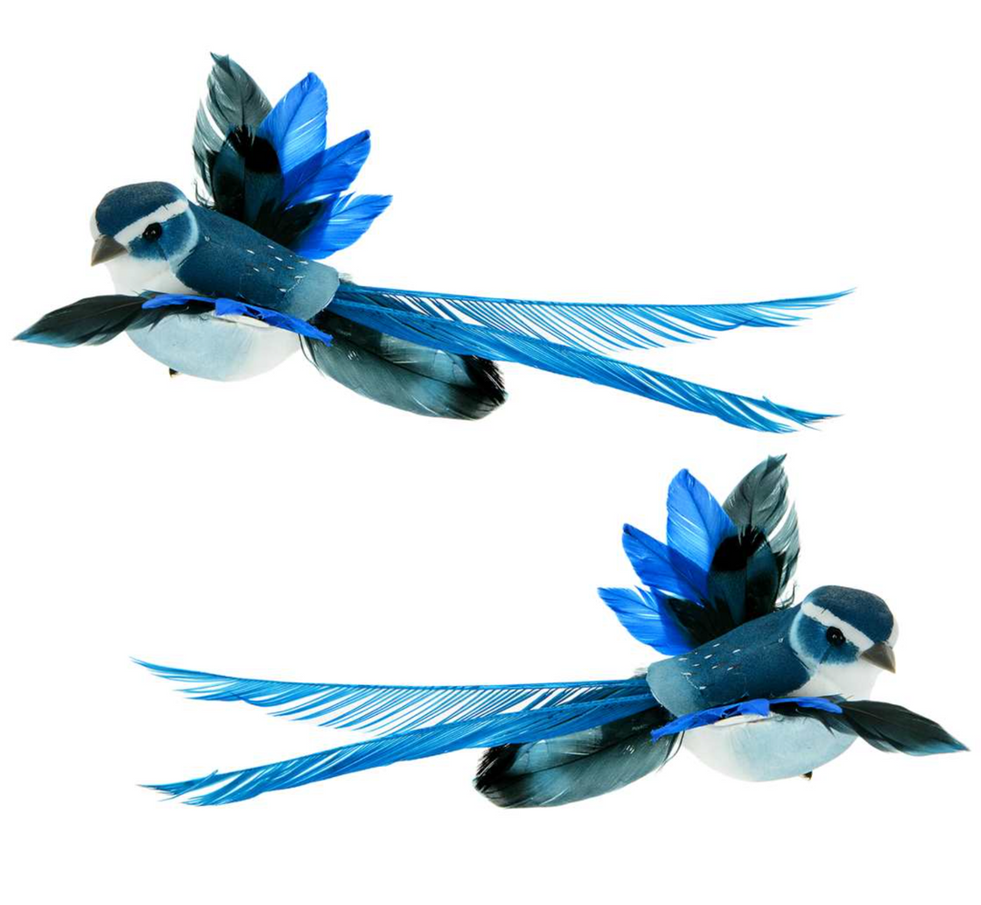 Bold Blue Bird Clip Ornament