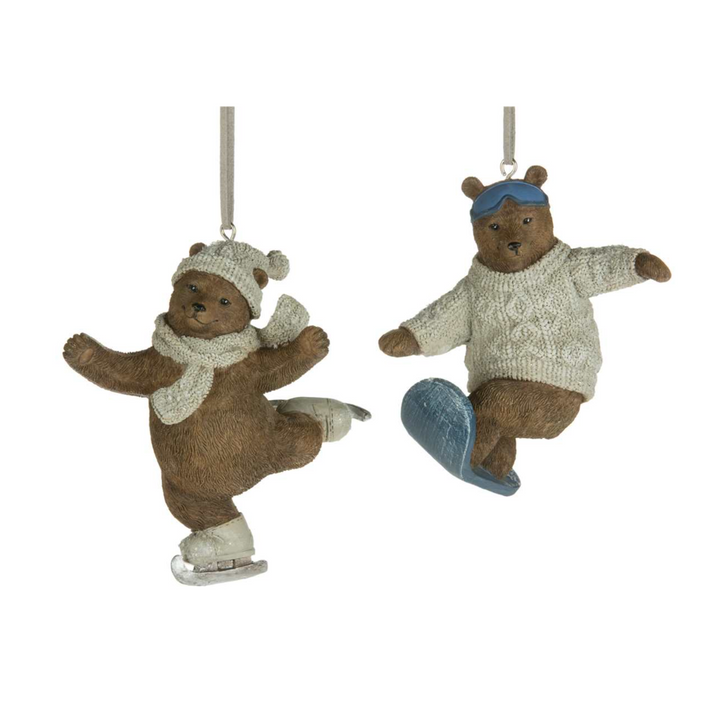 Winter Sports Bear Ornament