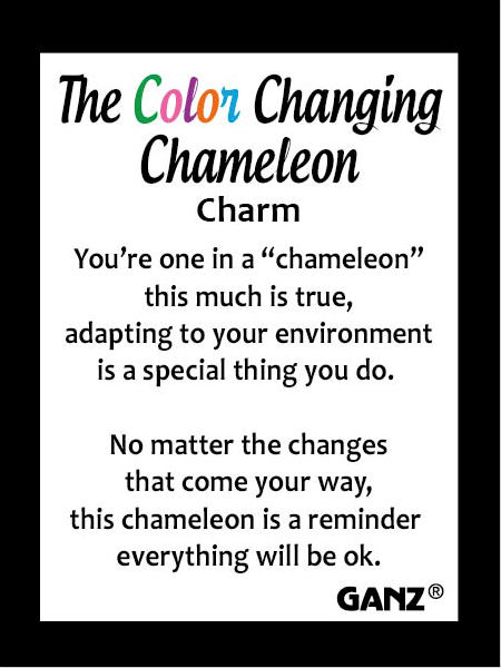 Colour Changing Chameleon Charm