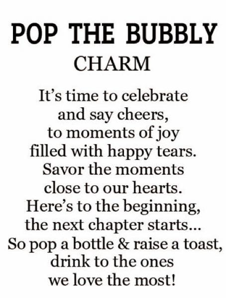 Pop the Bubbly Champagne Charm