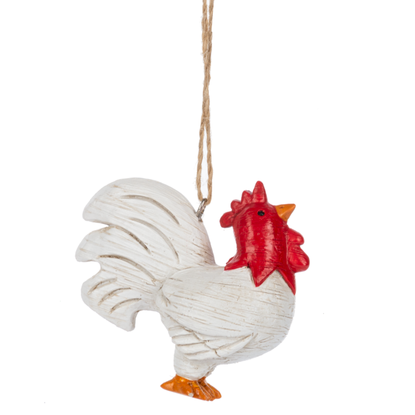 Folk Art Chicken Ornament