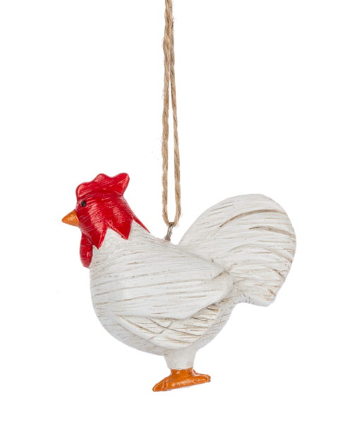 Folk Art Chicken Ornament