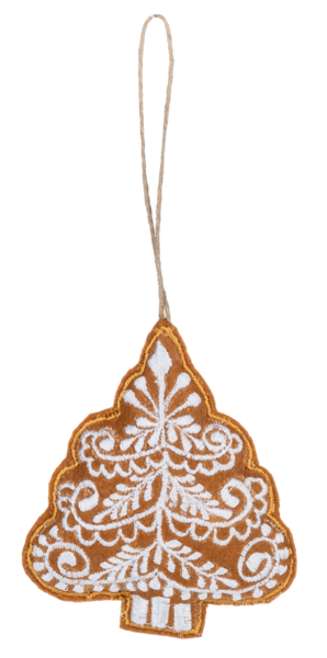 Embroidered Gingerbread Ornament