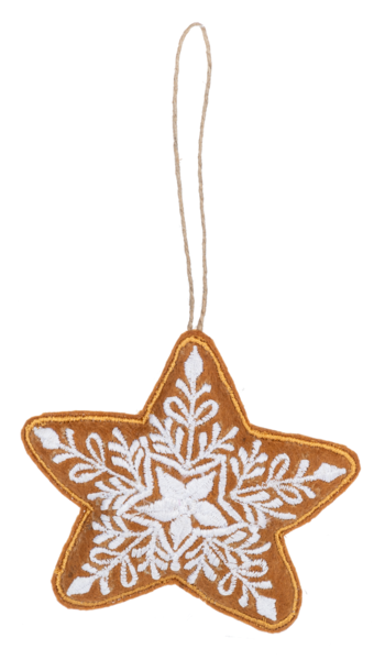 Embroidered Gingerbread Ornament