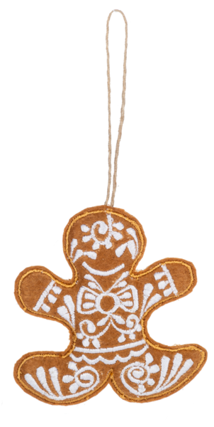 Embroidered Gingerbread Ornament