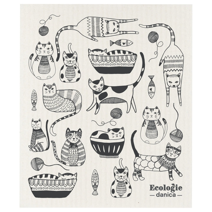 Purr Party Swedish Sponge Cloth