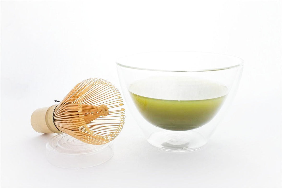 Traditional Matcha Whisk & Glass Stand Set