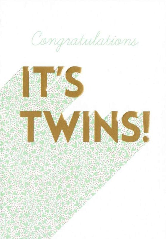 It's Twins! Embossed Greeting Card