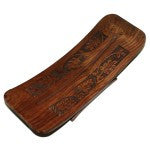 Wide Carved Wooden Incense Holder