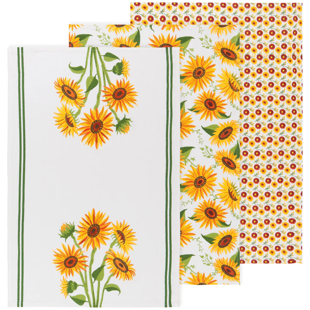 Sunflower Splendor Bakers Floursack Dishtowels | Set of 3