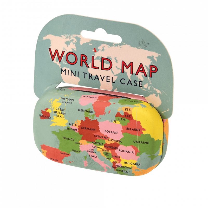 Mini Travel Case | World Map
