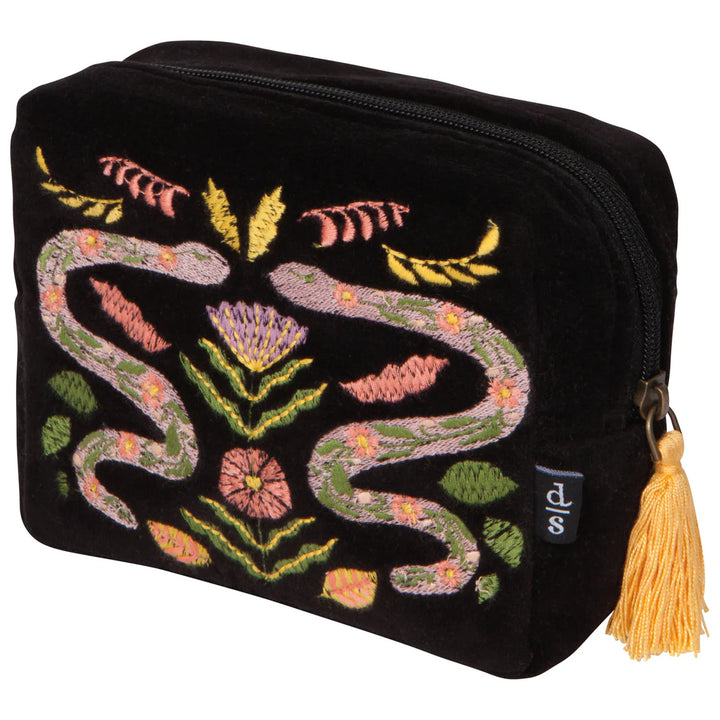 Velvet Embroidered Amulet Pouch