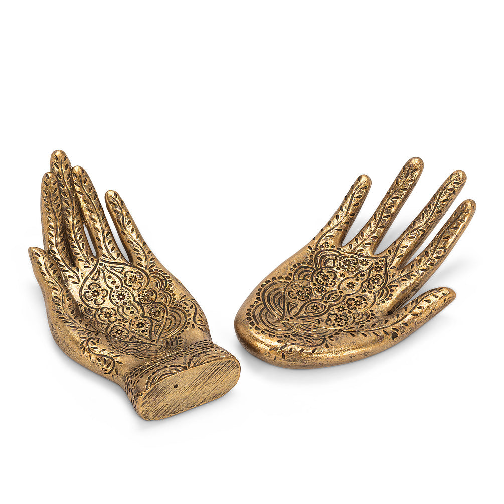 Ornate Hands Ring Holder & Trinket Dish