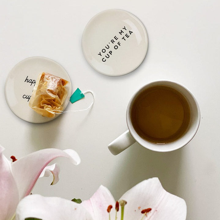 Teabag or Infuser Drip Dish | Happiness is a Cup of Tea