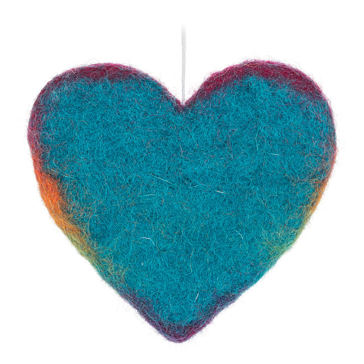 Felt Rainbow Heart Ornament