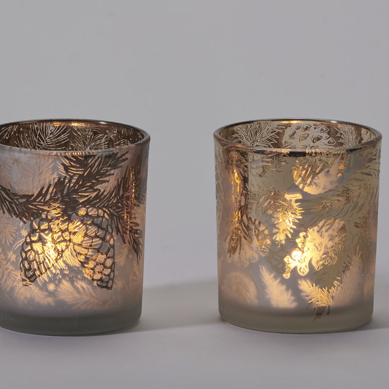 Pinecone Glass Candle Holder