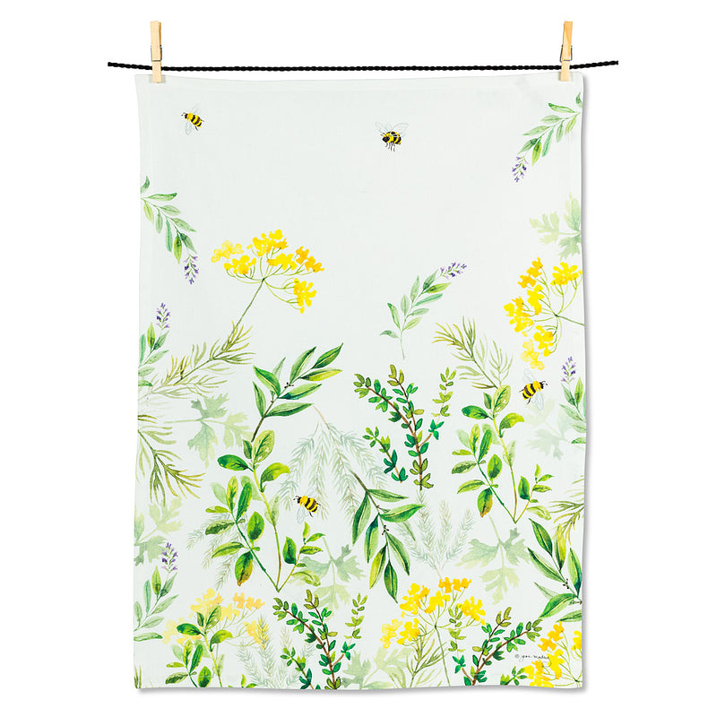 Bees & Wildflowers Tea Towel
