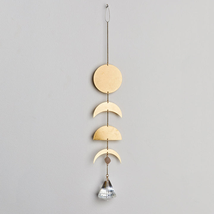 Suncatcher | Gold Plated Moon Phase with Moonstone