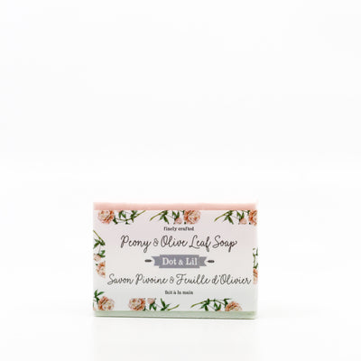 Floral Cold Process Bar Soap | Peony & Olive Leaf