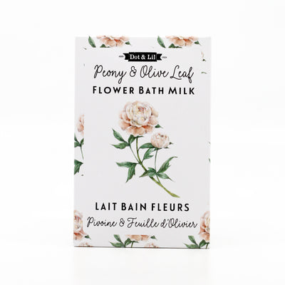 Luxury Milk Bath Sachet | Peony & Olive Leaf