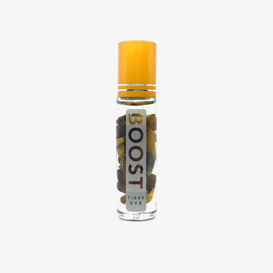 BOOST | Tiger Eye Gemstone Aromatherapy Roller