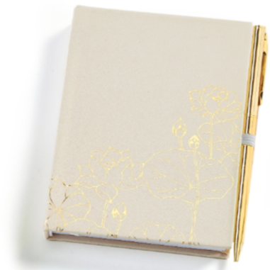 Mini Hardcover Journal with Gold Pen