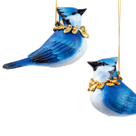 Ornate Blue Jay Ornament