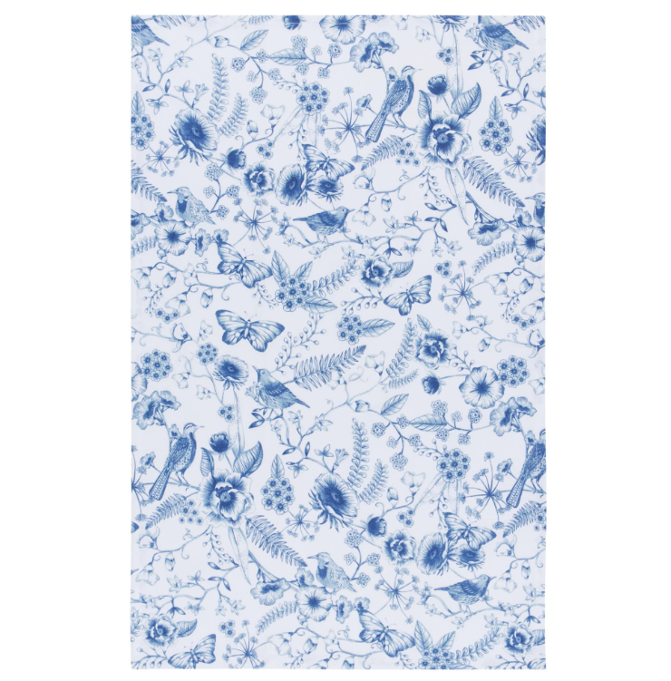 Juliette Blue Flower Garden Tea Towels | Set of 2