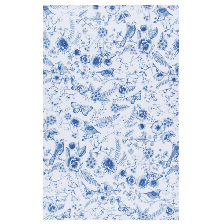 Juliette Blue Flower Garden Tea Towels | Set of 2