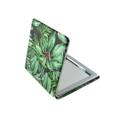 Tropical Leaves Compact Mirror