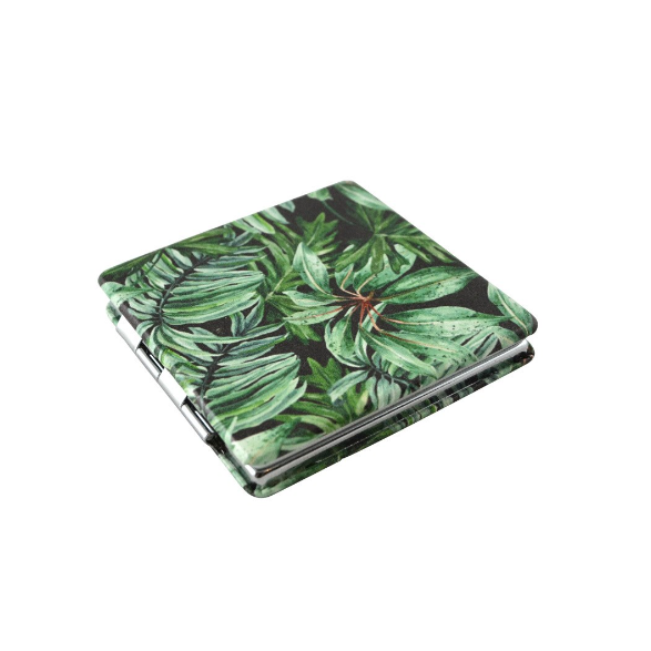 Tropical Leaves Compact Mirror