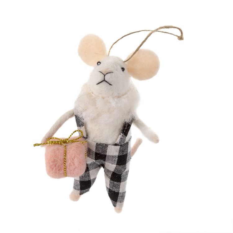 Gingham Gabe Mouse Ornament