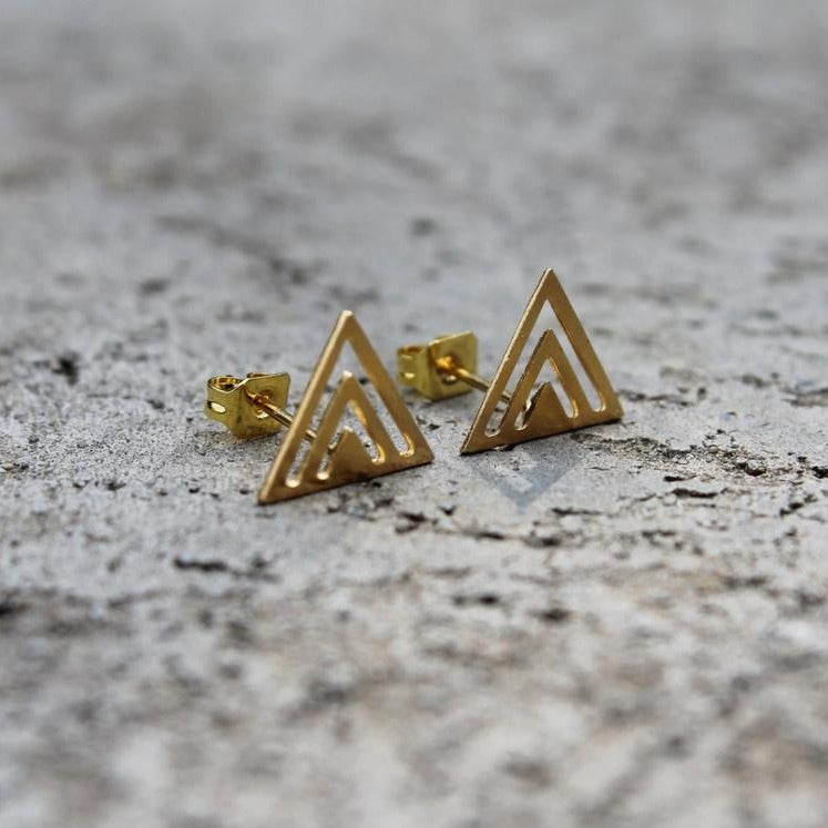 Layered Triangle Earrings | Gold