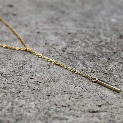 Y-Bar Necklace | Gold